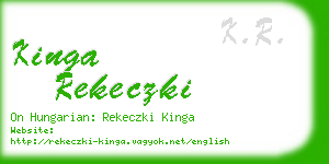 kinga rekeczki business card